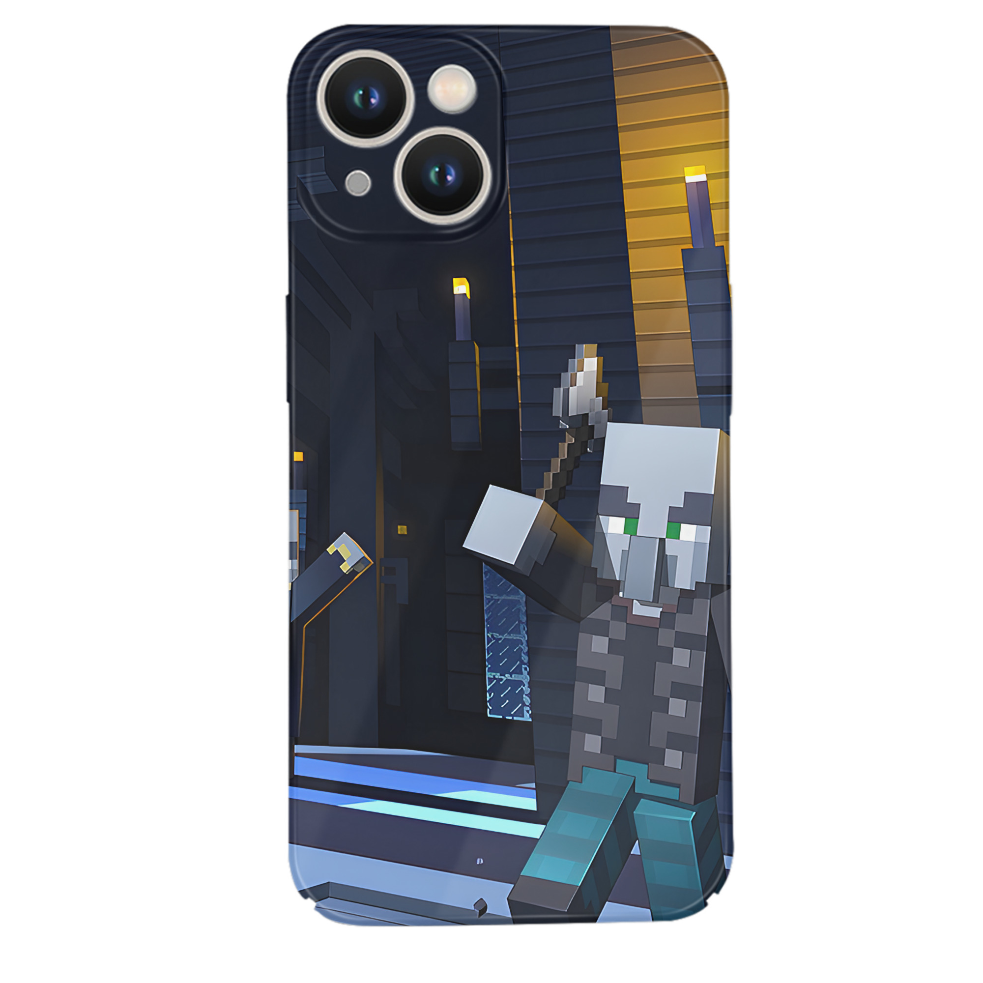 （画像用） マインクラフト ブロックの世界 Minecraft MC Block world 【iPhone 14シリーズ対応】ハードケース